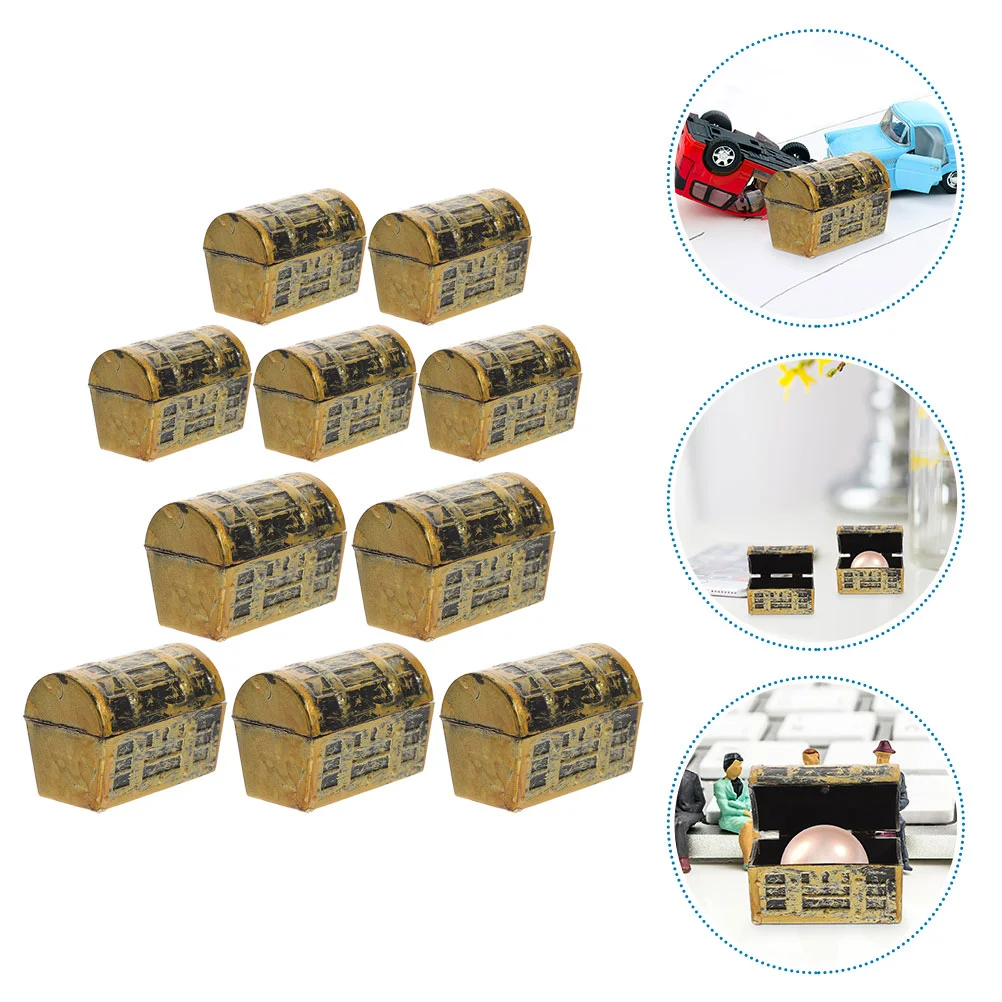 

Pirate Box Treasure Mini Party Miniature Boxes Halloween Favors Model Vintage Figurine Figurines Retro Supplies Decoration