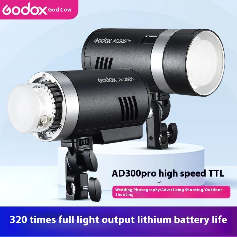 Godox AD300Pro Outdoor Flash Light 300Ws TTL 2.4G 1/8000 HSS with 2600mAh Battery for Canon Nikon Sony Fuji Olympus Pentax 5