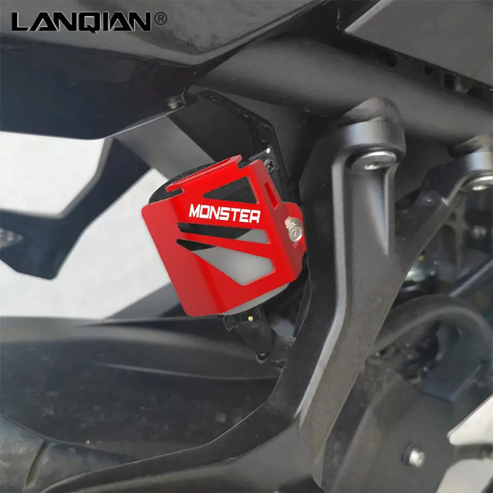 

For Ducati MTS1100 Multistrada 1200S GT 1260 Monster 696 821 DesertX Motorcycle Rear Brake Fluid Reservoir Guard Oil Tank Cover