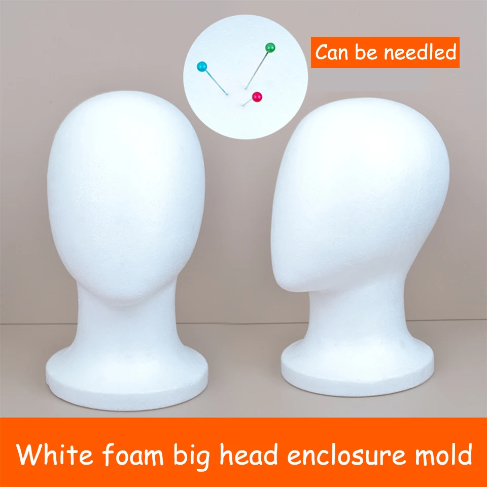 Foam Mannequin Head Stable Lightweight Wig Display Stand for Jewelry Headwear Hat Display Stand Manikin Head Foam Head Model
