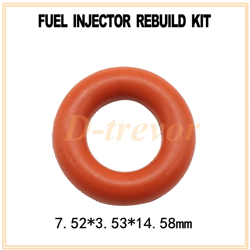 100pieces Fuel injector lower orings rubber seal 7.52*3.53*14.58MM for Honda ACCORD CRV Civic Hybrid 16450-RAA-A01