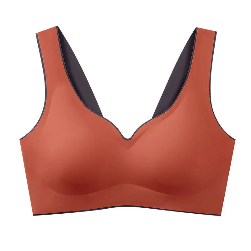 Women Sexy Ice Silk Bras Push Up Wire Free Female Full Coverage