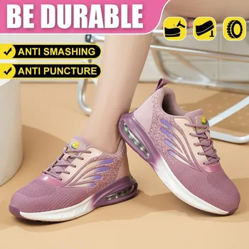 Scarpe antinfortunistiche da uomo Scarpe da lavoro con suola Scarpe da ginnastica leggere e traspiranti con punta in acciaio con protezione anti-sfondamento Stabbing35-42