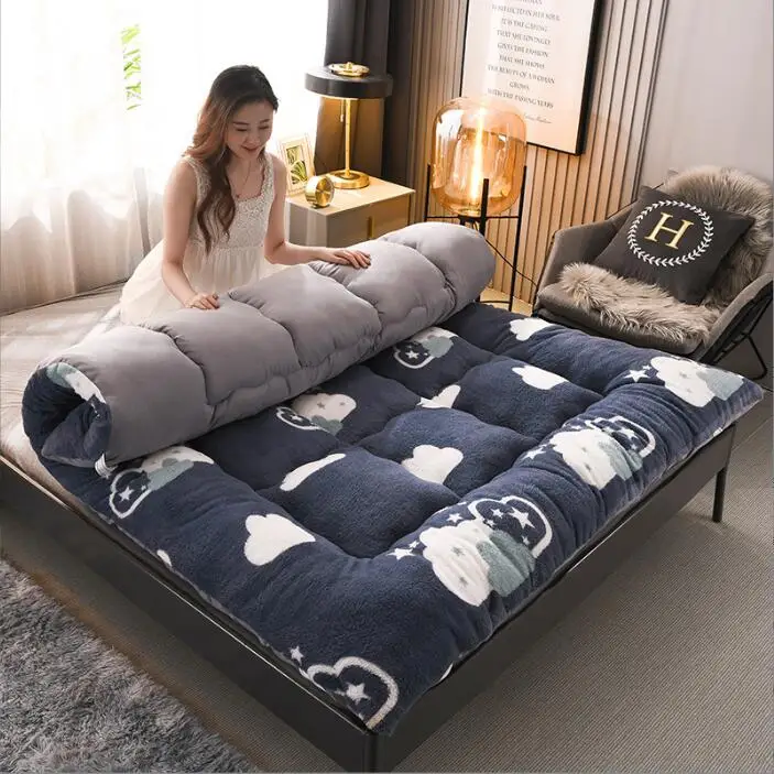 Thickened Lamb Fleece Mattress 10cm Soft Mattress Student Dormitory Tatami Soft Foreign Trade Thick