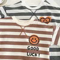 Baby New Autumn 0-2 Years Old Newborn Cotton Yarn Striped Boy Girls Jumpsuit Winter Clothes 0-3 Months 6