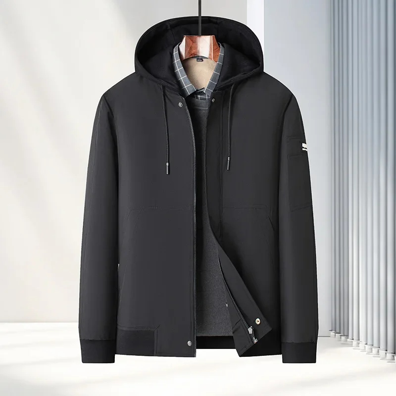 thumbnail image 1 of Chaqueta corta de plumón 2024, ropa de diseñador, chaqueta gruesa y cálida para hombre, relleno de calefacción, plumón de pato, tops de lujo para hombre, 1 of 4