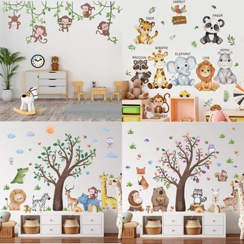 Safari Jungle Woodland Animals Wall Decals 1