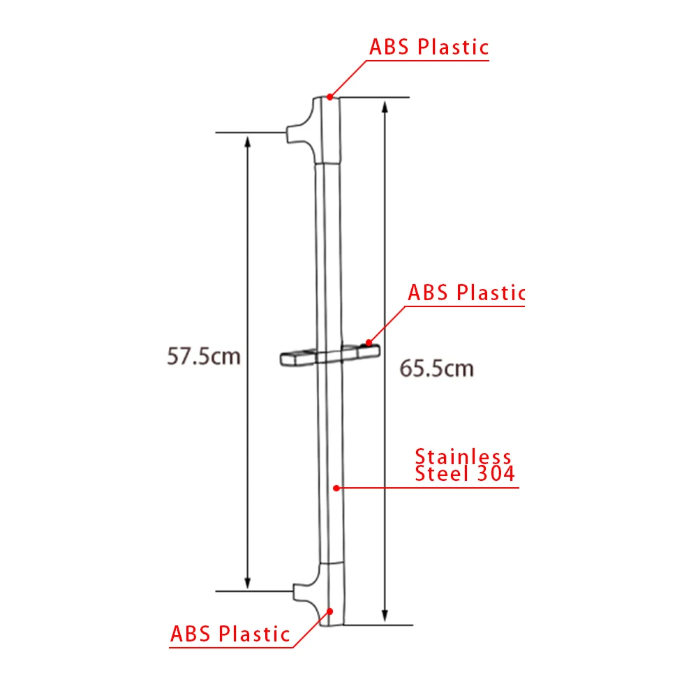 Height Adjustable Shower Bar Wall Mounted Adjustable Shower Bar Set