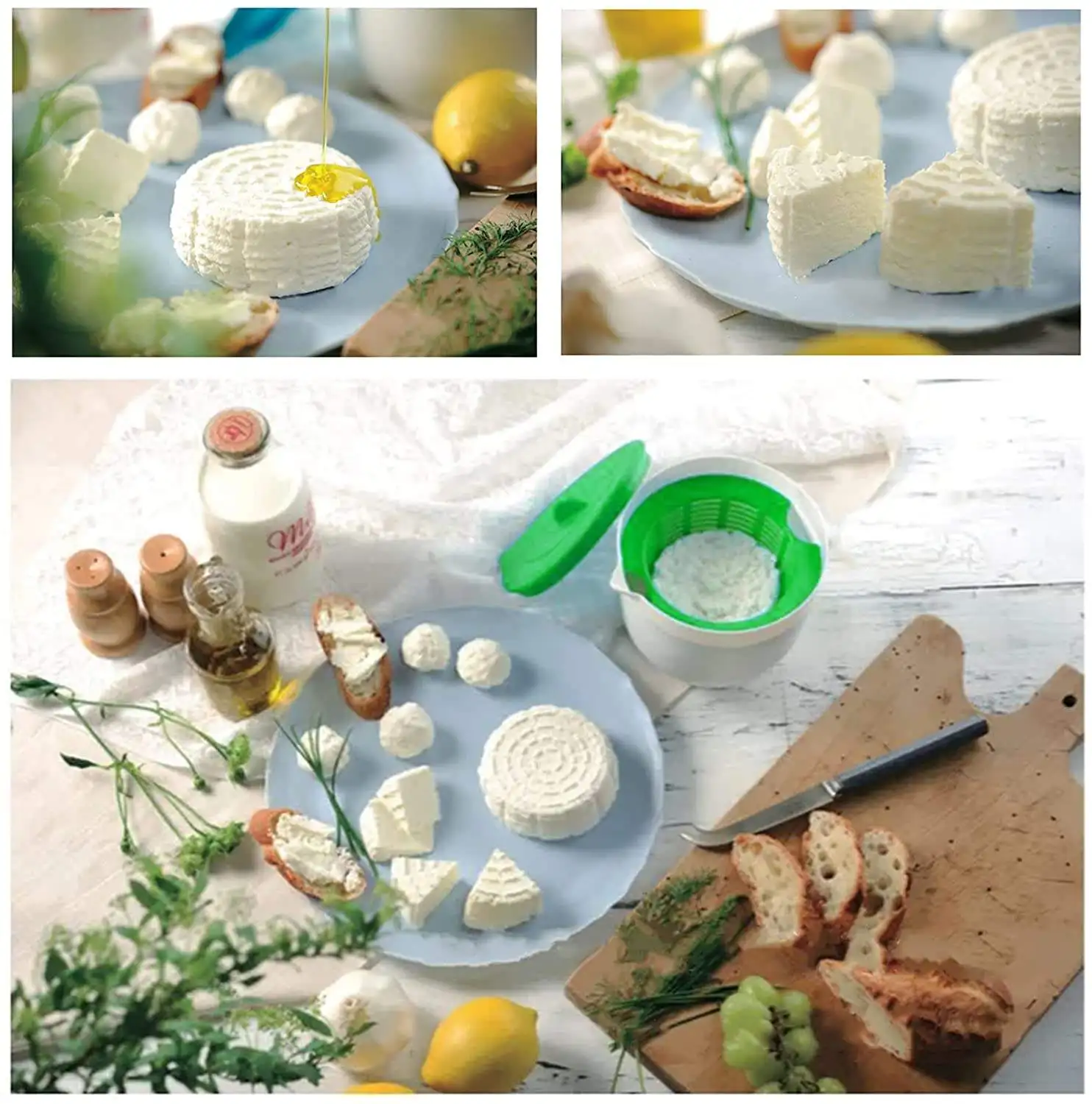 Food Grade PP Microwave Butter Yogurt Cottage Cheese Maker For Making Cheese Kitchen Tool