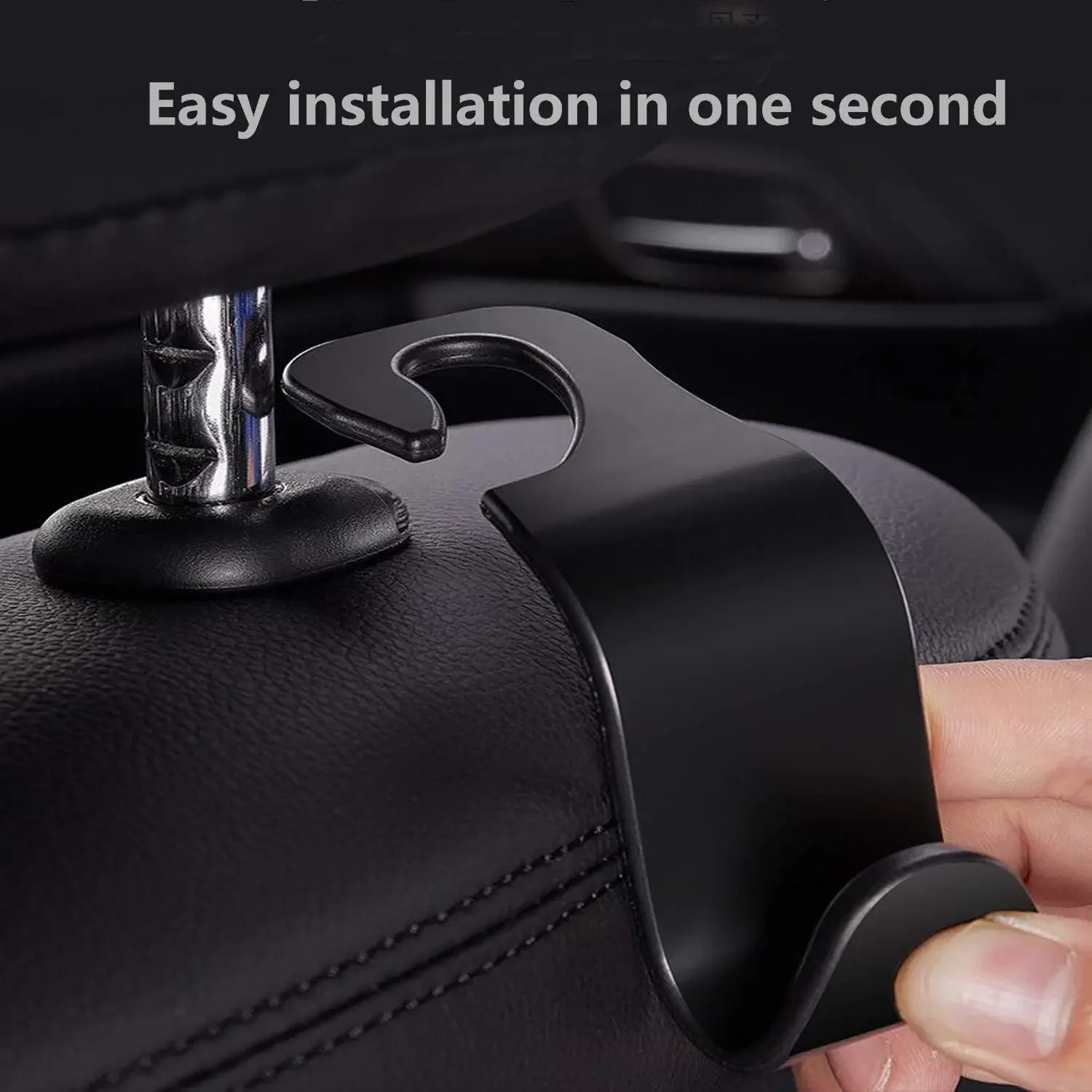 Ganci per poggiatesta per seggiolino auto Gancio posteriore nascosto in pelle Portaoggetti Organizzatore Portaoggetti posteriore per borse Borse Accessori interni