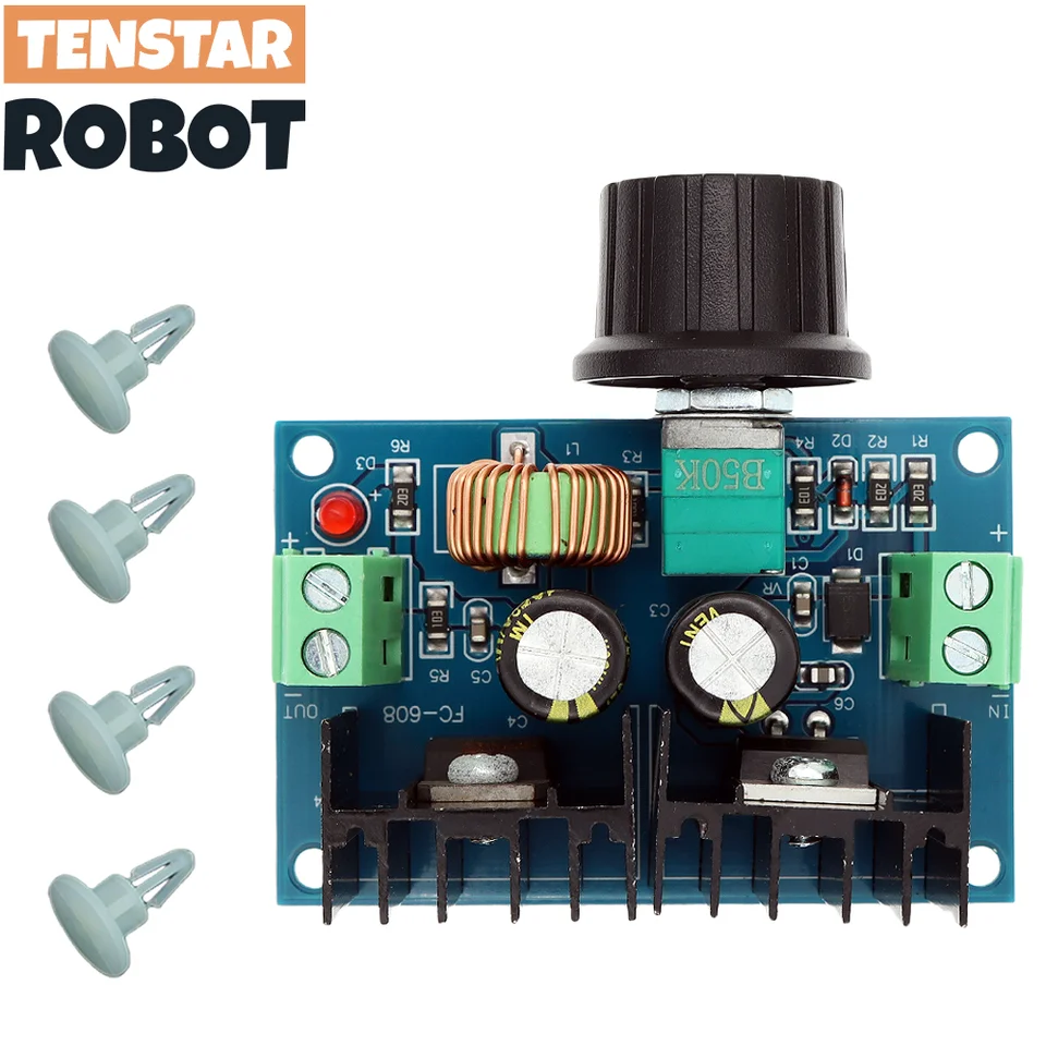 Modulo Regolatore Di Tensione DC-DC 8A | 4-40V In Uscita 1.25-36V, Efficienza 94%, Protezioni Multiple