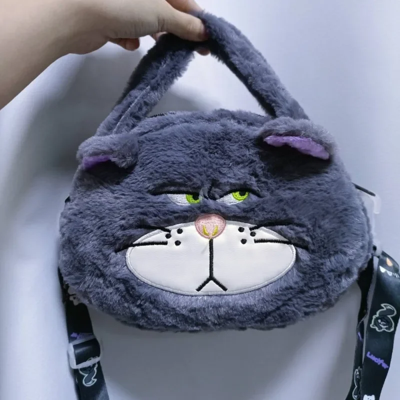 ルシファー　ぬいぐるみ　バッグ ディズニー漫画アニメルシファー猫ぬいぐるみメッセンジャー