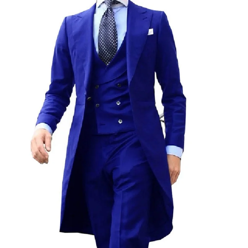 Red Men Suits Business Casual 3 piece Set Groom Best Man Wedding Banquet Dress Terno Masculinos Completo Costume Homme