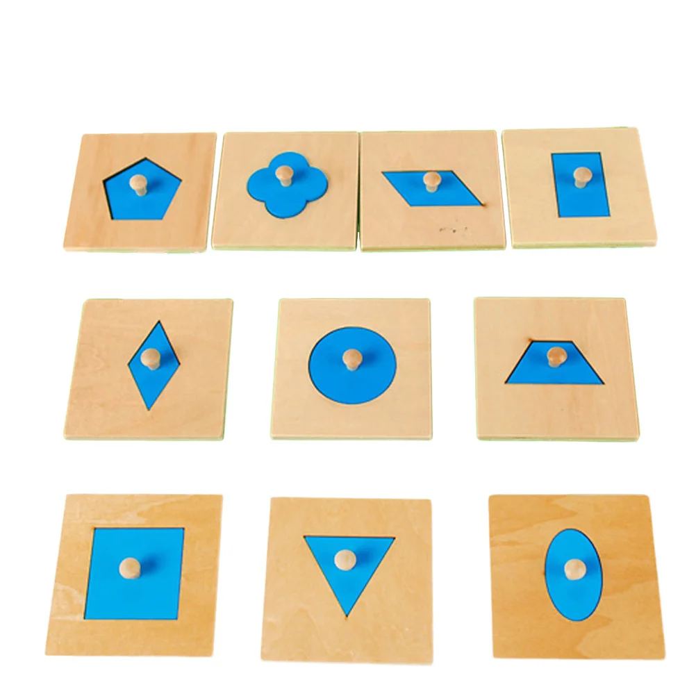 

Обучающие игрушки Монтессори для детей, деревянные геометрические головоломки, от 3 до 7, 10 шт.