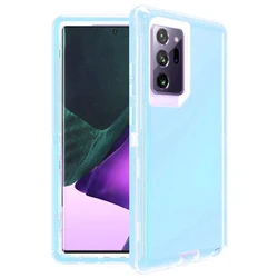 Ultimate Shockproof Clear Heavy Duty Protection Case for Samsung S20 Plus (Clear Blue)