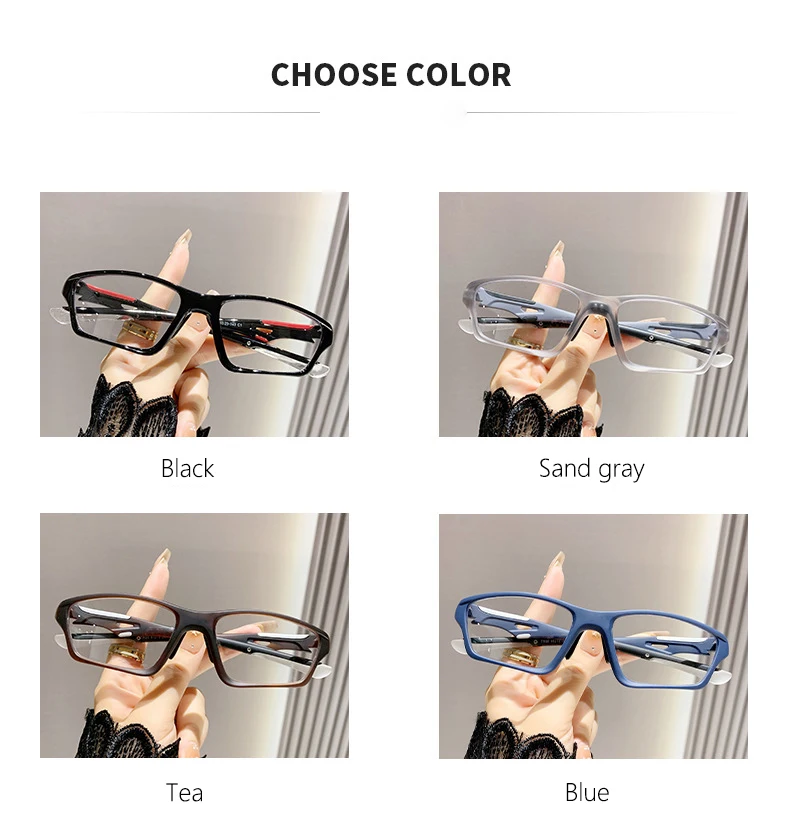 Tr90 Sport Style Photochrome Anti-Blaulicht Outdoor-Sport Anti-Ablenkungs-Myopiebrille 81278 – Detail 7