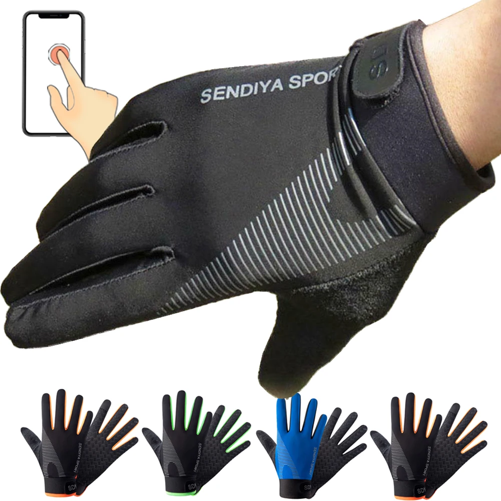 

Men Cycling Gloves Full Finger Touch Screen Bicycle Gloves for Mtb Road Bike Motorcycle Gym Train Outdoor Sport Summer Fishing