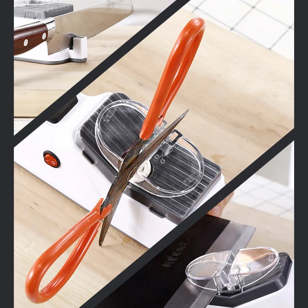 Knife Sharpener Professional Electric Knife Sharpeners Automatic Knives Sharpeners Fast Sharpening Tool Knife Scissor Sharpening