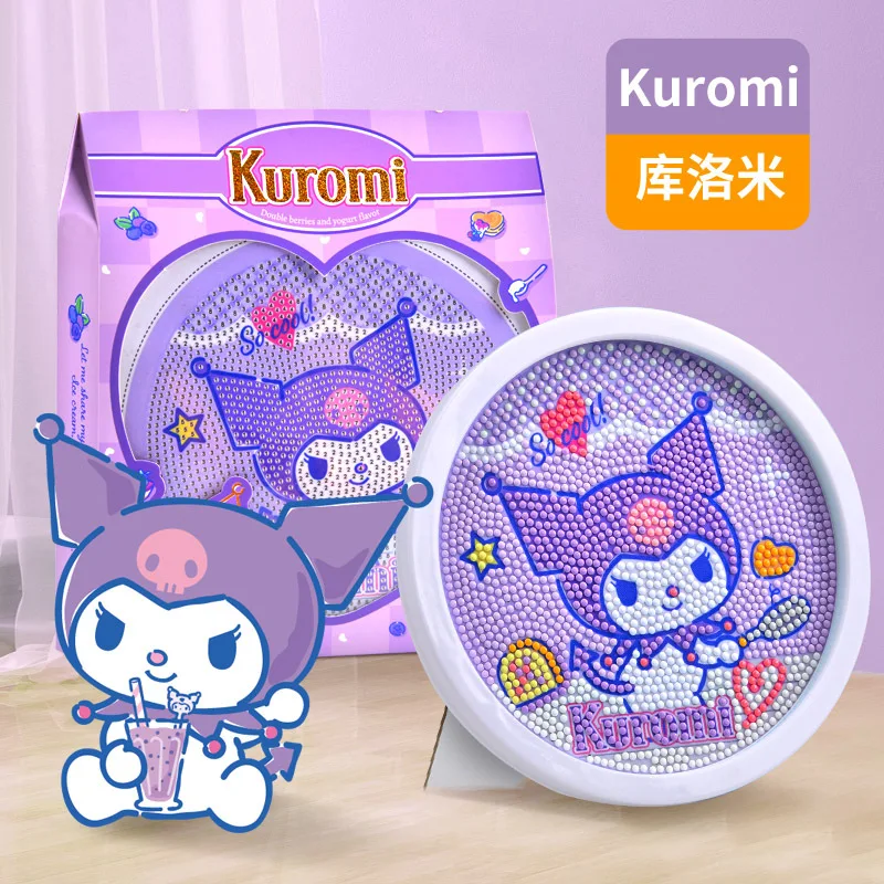 Hello Kitty Sanrio kids toys Diamond Painting Toy Frame DIY Toy Small Disc Kuromi Sticker Cinnamoroll games for kids kids toys 5