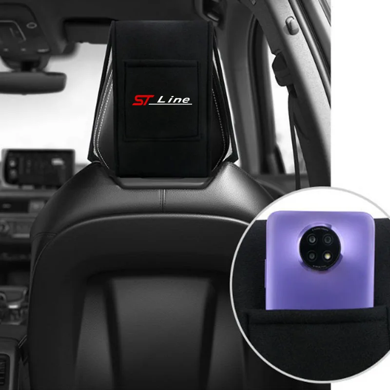 포드 ST-line Focus 2 3 Mondeo Ecosport Kuga Mk4 Fiesta Mk3 액세서리용 자동차 드라이버 헤드 쿠션 더스트 커버 헤드레스트 커버