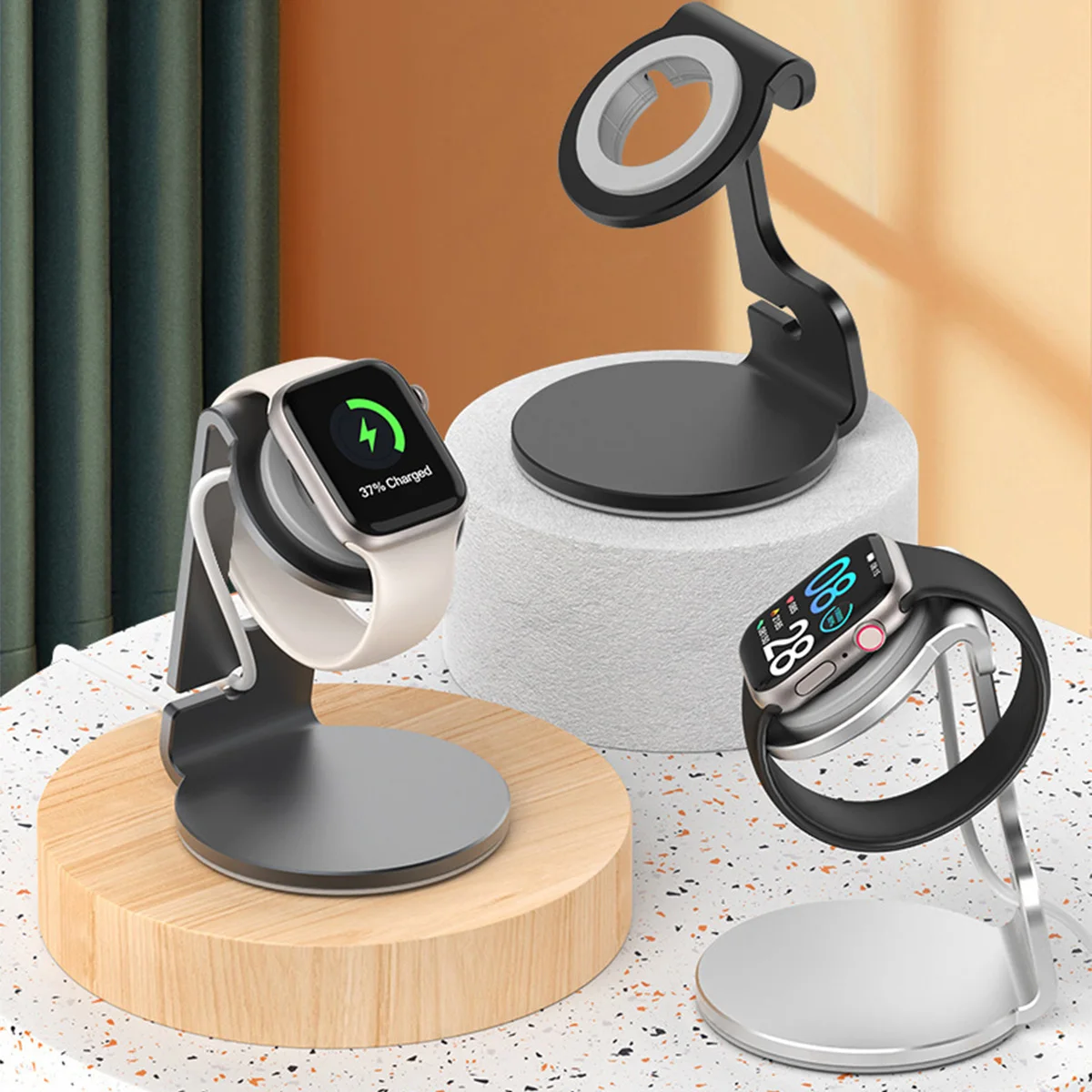 Aluminum Bracket Charger Dock Station Charging Holder for Apple Watch Stand Serie Ultra 1 2/9/SE/8/7/6/5/4/3/2/1
