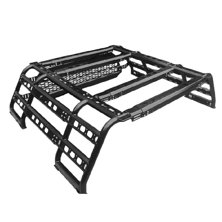 

Universal 4x4 Pickup Truck Adjustable Roll Bar Tub Rack Bed Ladder Rack Roof Ute Tub Roof Rack Cage