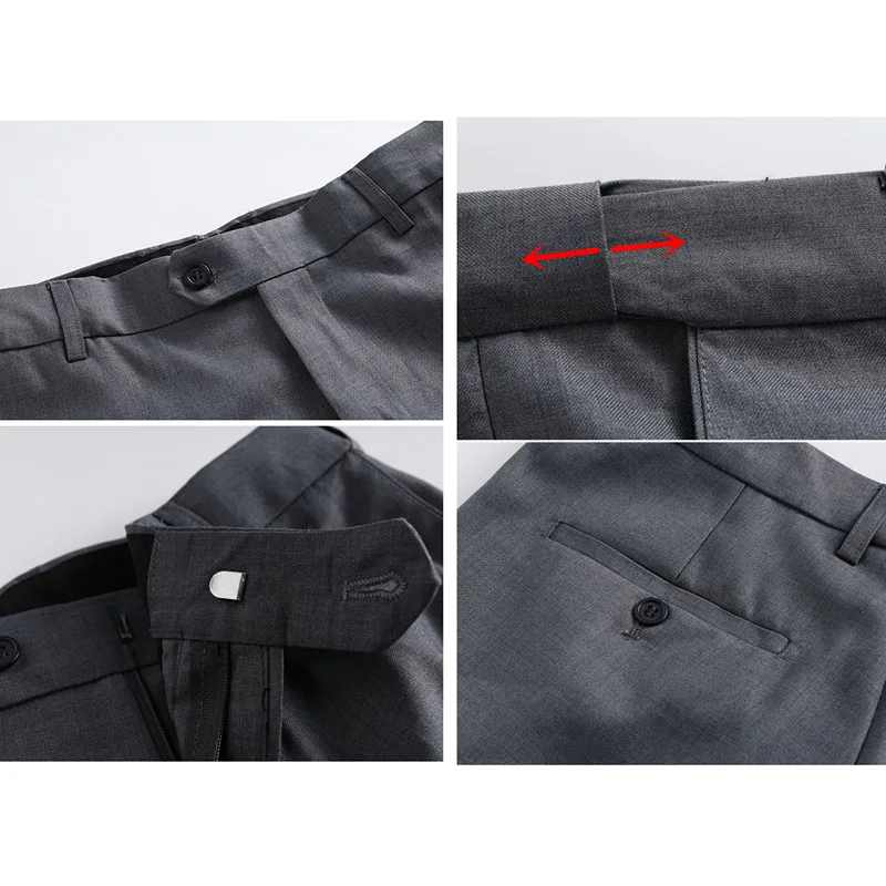 China Style Men Black Suit Two Piece Single Breasted Lapel Jacket with Trousers Asian Size M-6XL Wedding/Party/Business Suits