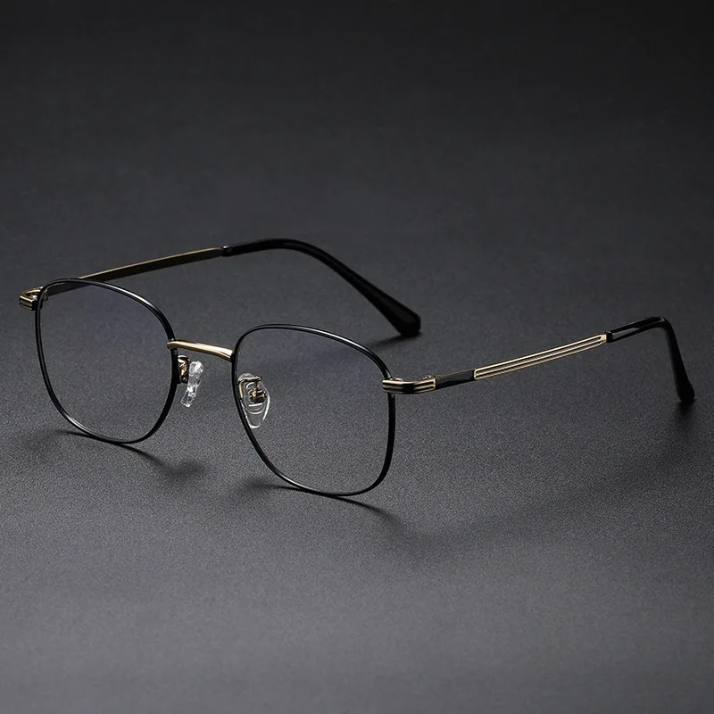 

New Fashion Retro Titanium Glasses Frame Square Ulita-Light Myopia Prescription Spectacles Eyewear Anti Blue Light lenses