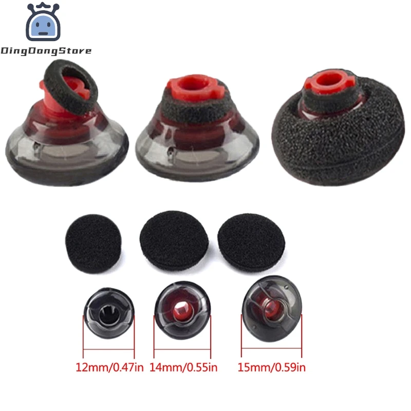 1Pc Earplug Auricolare Punta Cuscinetti Auricolari In Silicone Morbido Auricolari Suggerimenti Auricolari Accessori In Schiuma Nera Per Plantronics Vo