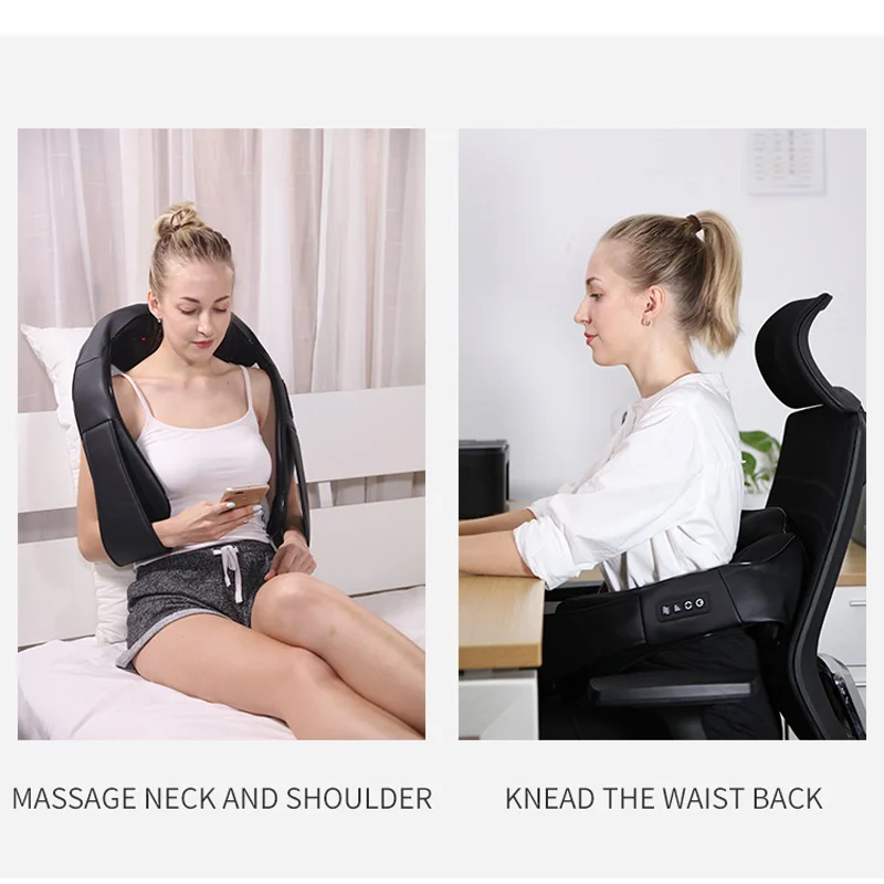 2023 New Neck Massager, Massagers for Neck and Shoulder with Heat, Deep Tissue 3D Kneading Pillow, Neck Shoulder and Back Massager for Pain Relief