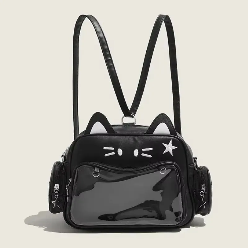 Zaino Moda Donna Y2K Stile Coreano Giapponese con Gatto - immagine 6