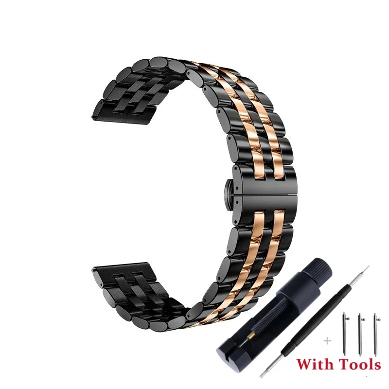 Stainless Steel Quick Release Watch Strap - Universal 20mm/22mm Waterproof Replacement Band
