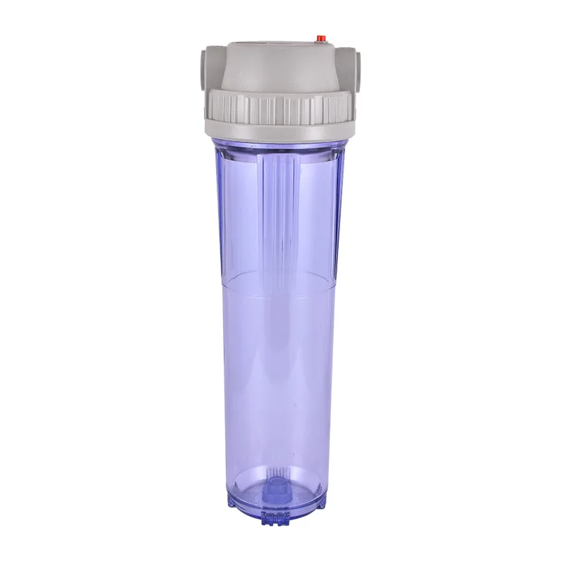 1set 20inch Blue Transparent Filter Bottle Food Grade AS Material Large Flow Central Pipeline Water Purification Pre-Filter