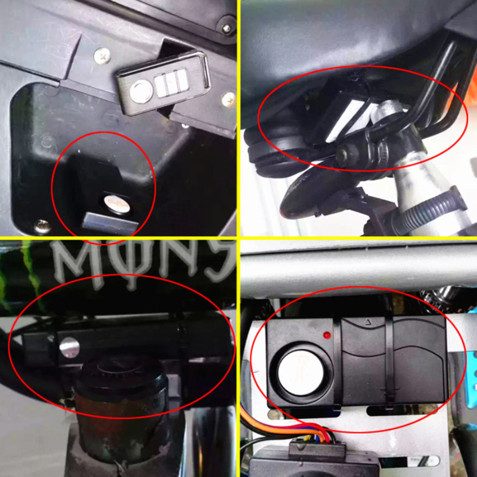 110dB Bike Alarm Wireless Vibration Motion Sensor Motorcycle Bicycle Security Sensors Bike Alarm with Remote