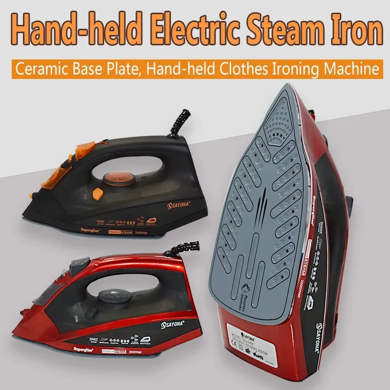 

Steam Iron for Clothes with Rapid Heating Ceramic Coated Soleplate, 2600W Steam Iron，Self-Cleaning, Auto-Off