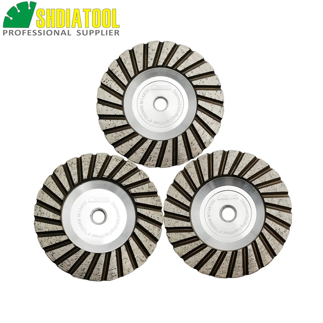 1pc M14 Dia 4"/100mm Diamond Grinding Cup Wheel Aluminum Based Grinding Disc Granite Marble cutting disc grinding disc abrasive wheel grinding wheel