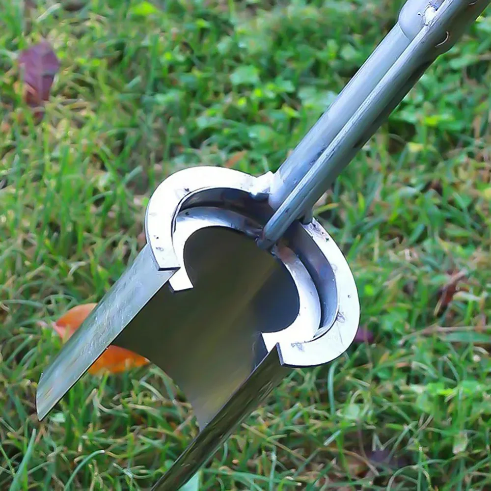 Greenhouse film puncher handheld garden puncher handheld planting tool hand dibber Handheld Garden Barrel Transplanter Stainless Steel Digging Seedlings Agricultural Puncher Greenhouse