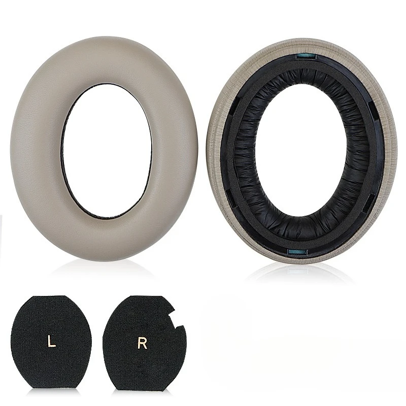 Replacement Foam Ear Pads for Sennheiser MOMENTUM 4.0 Wireless Series Headphones memory foam Earpads Protein Leather