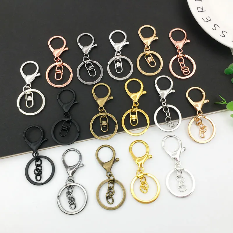 

1-3Pcs Lobster Claw Clasp Keychain Key Ring Loop with Ring Lobster Clasps Swivel Trigger Clip for Jewelry Making DIY Accessories