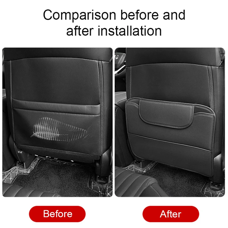 Baby Kids Anti Kick Pad Interior Car Seat Back Anti Child Kick Pads Universal Seat Back Storage Bag Scratch Organizer Bags