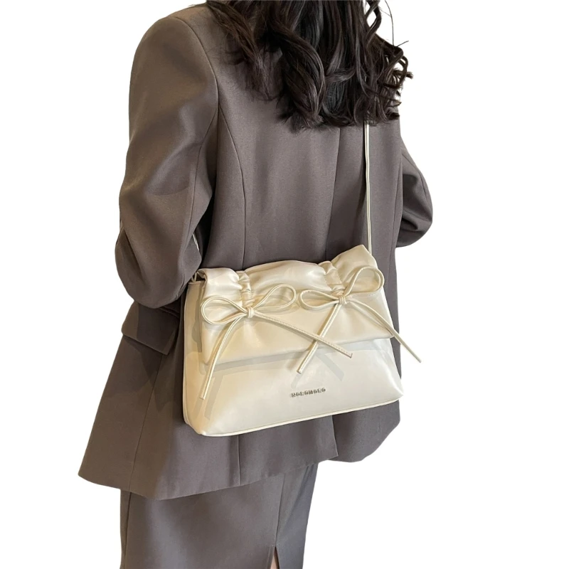 Sweet Bowknot Crossbody Bag for Women Large Capacity Shoulder Bag Bag E74B