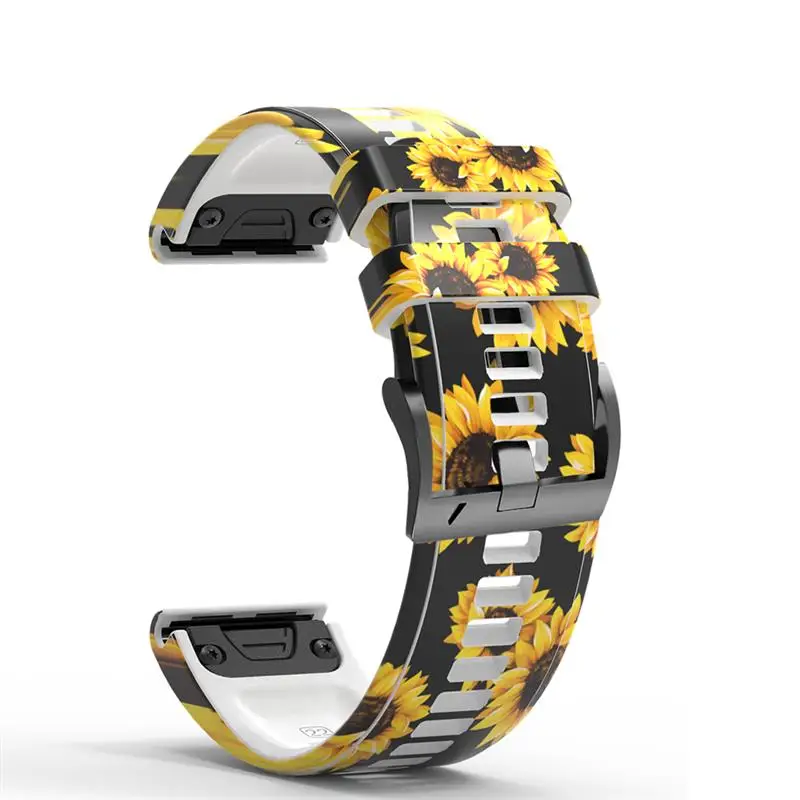 

HAODEE 26 22mm Quick Fit Watchband Straps For Garmin Fenix 7 7X EPIX Silicone Easyfit Wrist Band For Fenix 6X 6 Pro 5X 5Plus