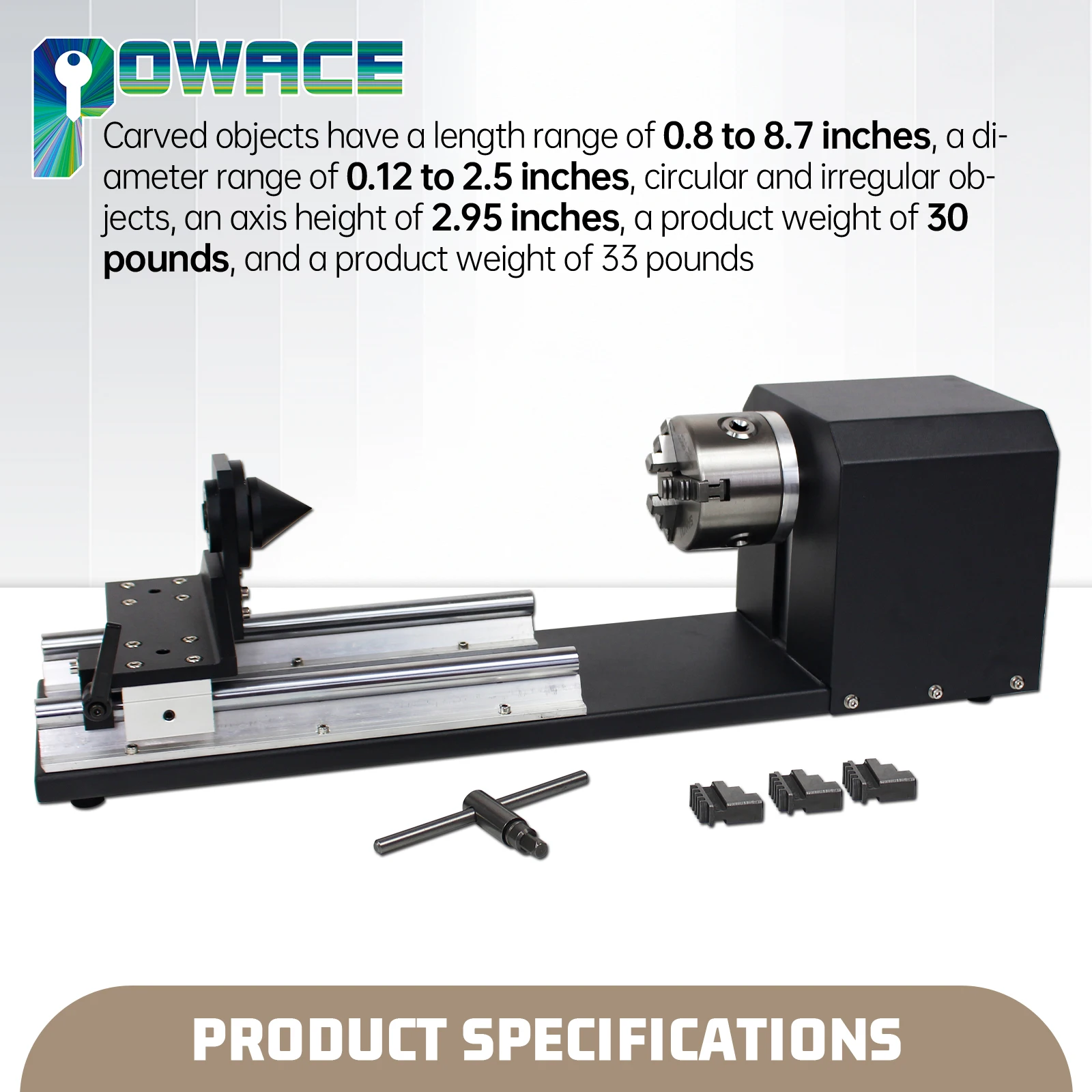 

Rotatable Rotary Axis Cutter Engraver Attachment Mini Table With 3 Jaw Chuck + 2PH Stepper Motor For CO2 Laser Engraving