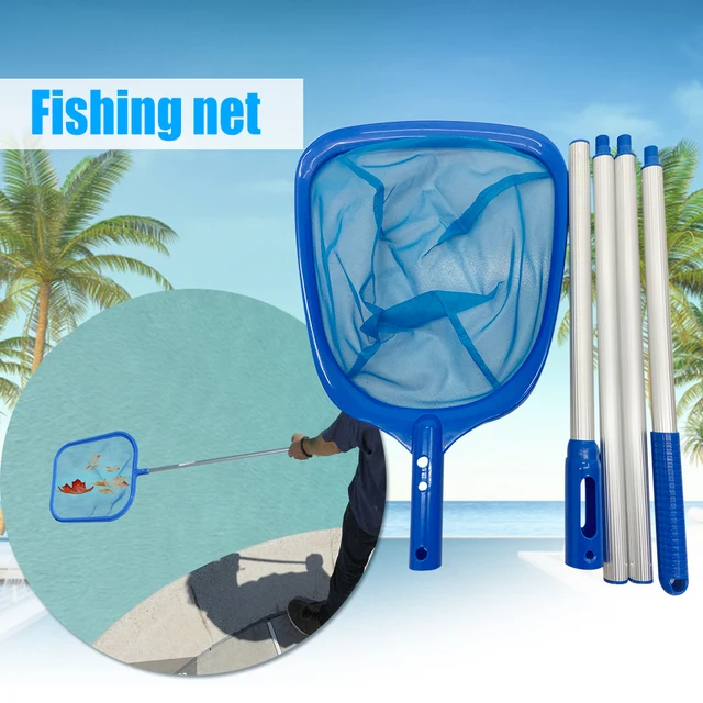 Swimming Pool Cleaner Net Detachable Telescopic Rod Pool Skimmer Fish Pond Cleaning Filter Swimming Pool Spa Leaf Trash Net 4