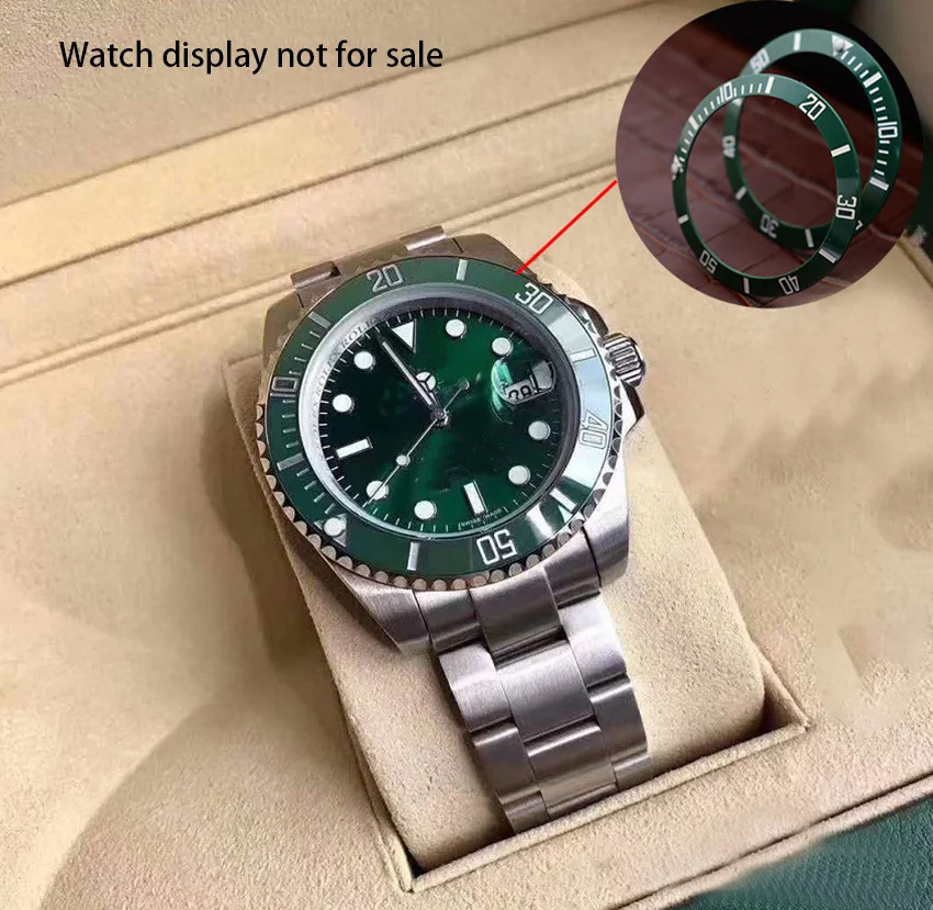 Adatto Per Rolex Green Water Ghost Bezel Scale Ring Black Water Ghost Watch Lunetta In Ceramica Accessori Per Anelli Esterni