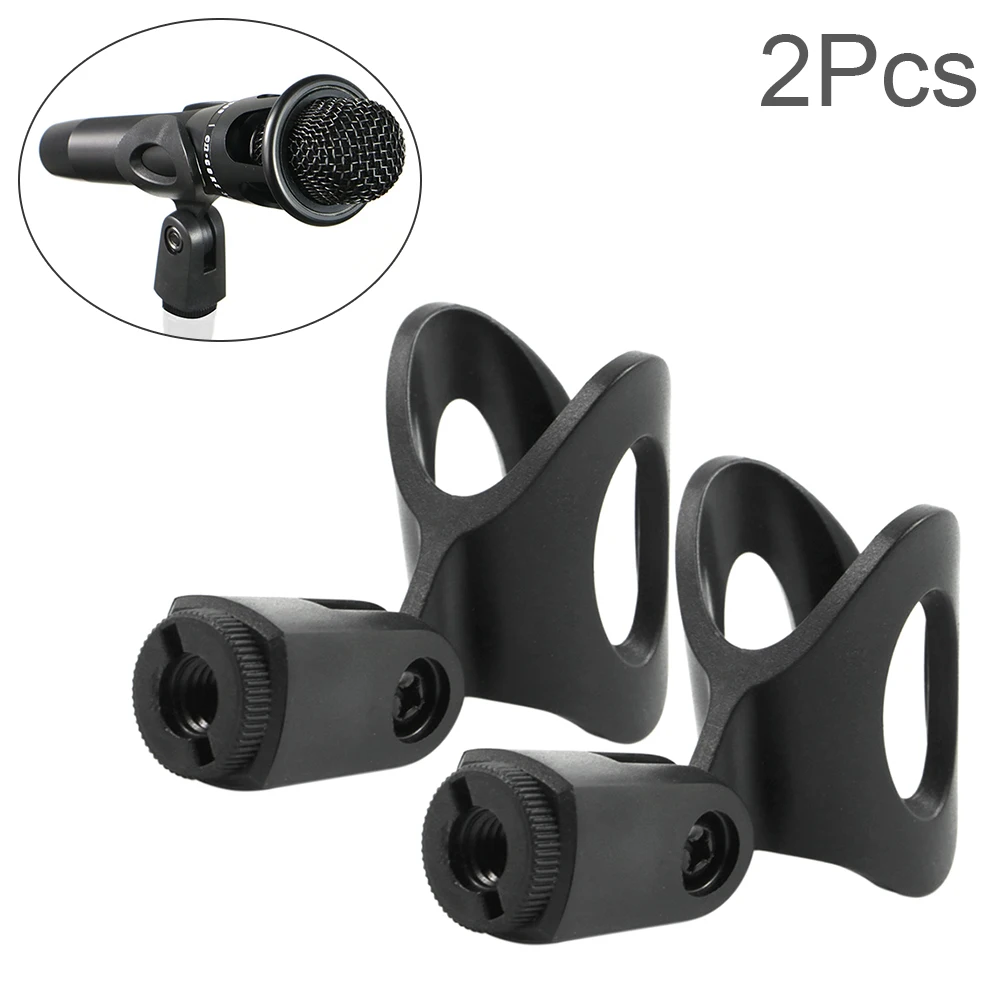 

Flexible Microphone Mic U-Shaped Clamp Clip Stand Accessories 3/8 Screw Plastic Holder Mount Black Microphone AccessorIes