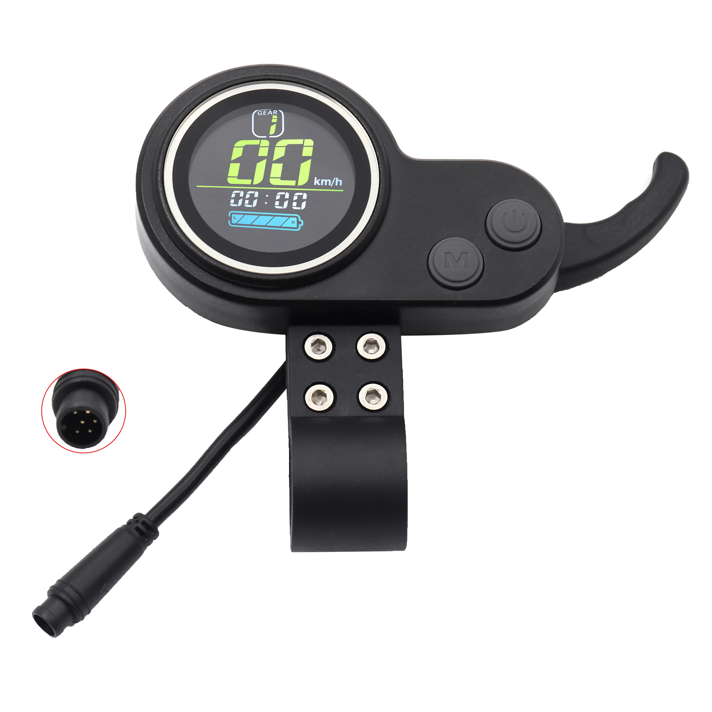 Afficheur LCD Pour Trottinette/vélo électrique 36V-60V - Compteur De Vitesse, Batterie - Installation Facile - Noir - 2