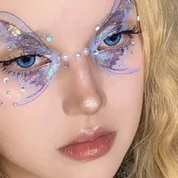 Flash Butterfly Temporary Tattoo Sticker Eye Face Makeup Decoration Flash Fairy Body Art Flash Butterfly Waterproof False Tattoo 1