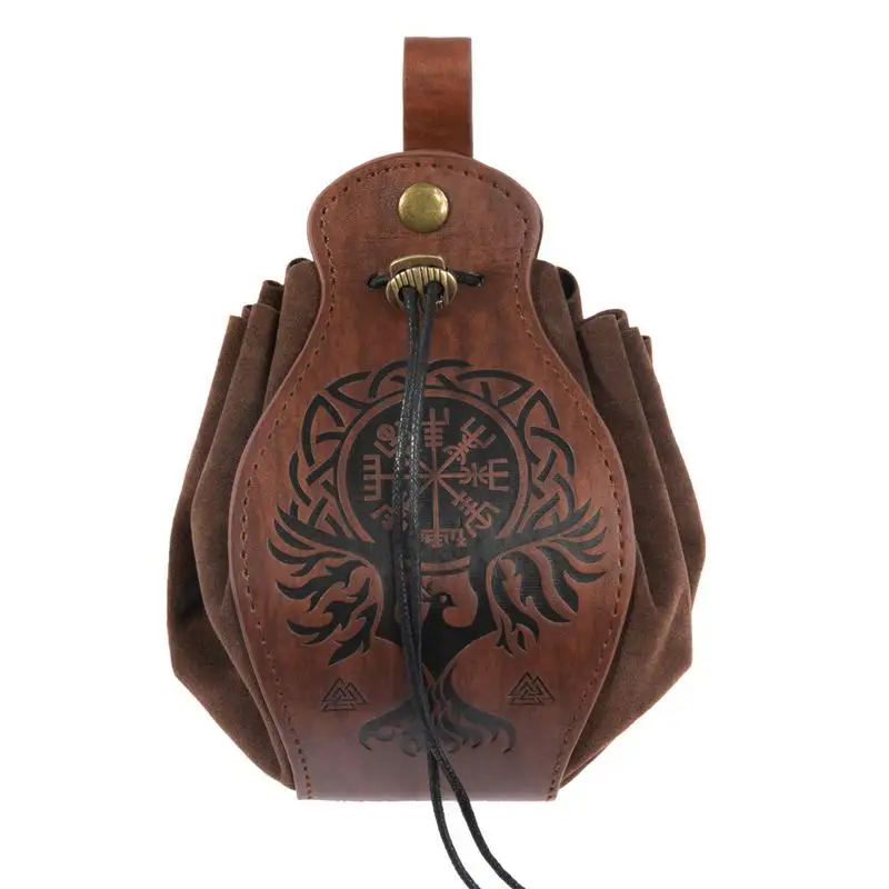 

Medieval Vintage Waist Bag Adjustable Belt Pouch Adjustable Drawstring Pouch Purse Exquisite Workmanship Vintage Leather