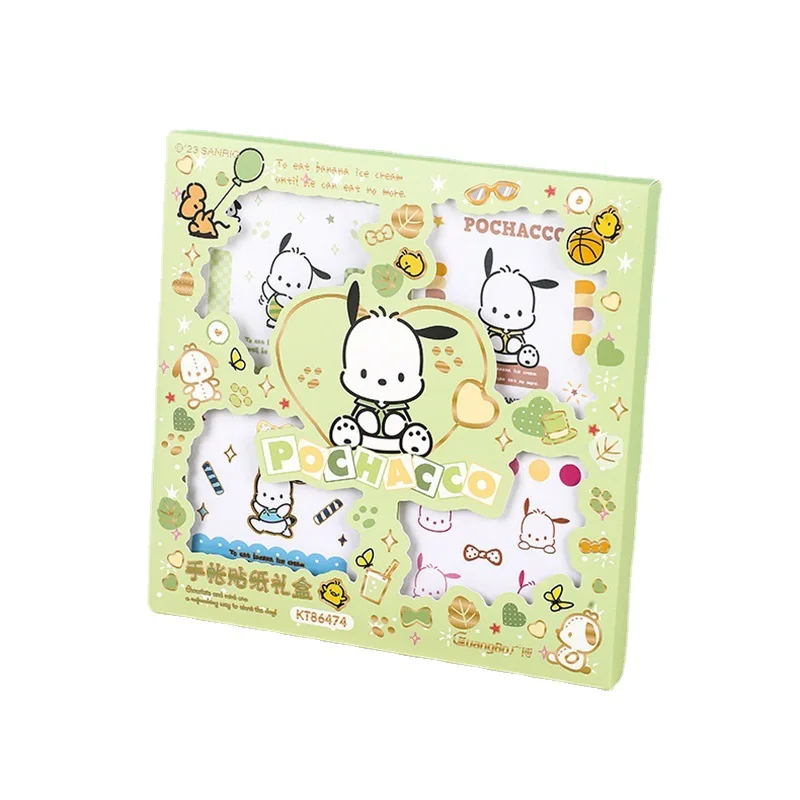 

24 года, новинка Sanrio100, оригинальные наклейки Pachadog, покупатели, Подарочная коробка, Мультяшные милые украшения «сделай сам», картина